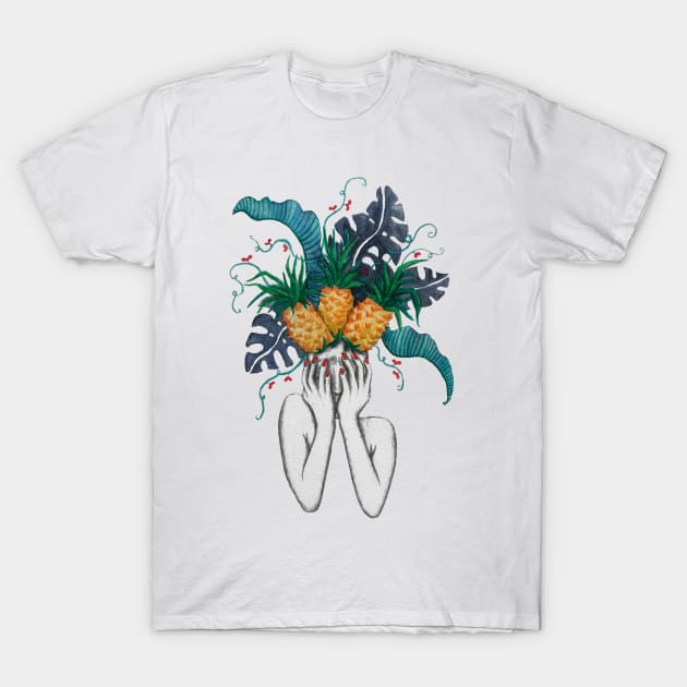 Pineapples are in my head T-Shirt by laurakfinnegan